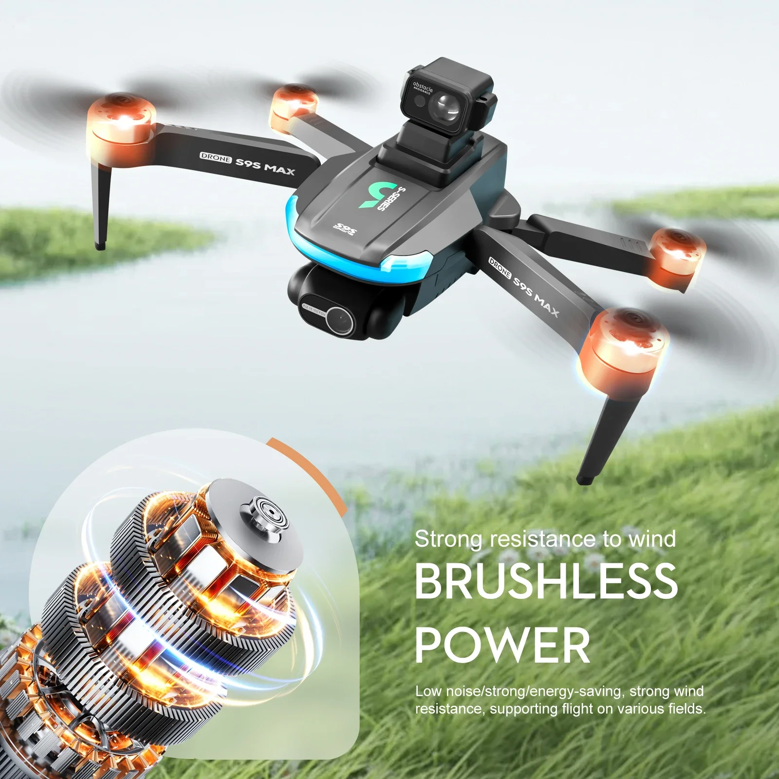 新しい S9S MAX ミニドローン 4K 2 軸 PTZ  - Drone Gimbal Brushless のレビューと価格