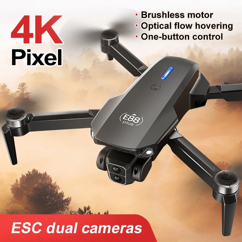 新型E88 Plusクアッドコプタードローン：90 °    - Drone Gimbal Brushless のレビューと価格