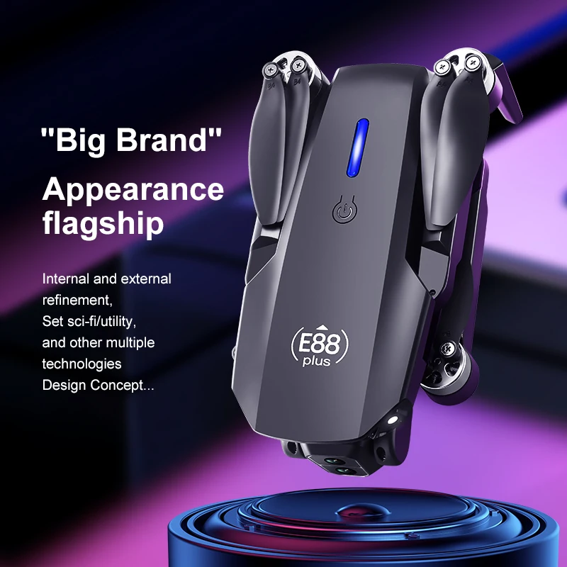 新型E88 Plusクアッドコプタードローン：90 °    - Drone Gimbal Brushless のレビューと価格