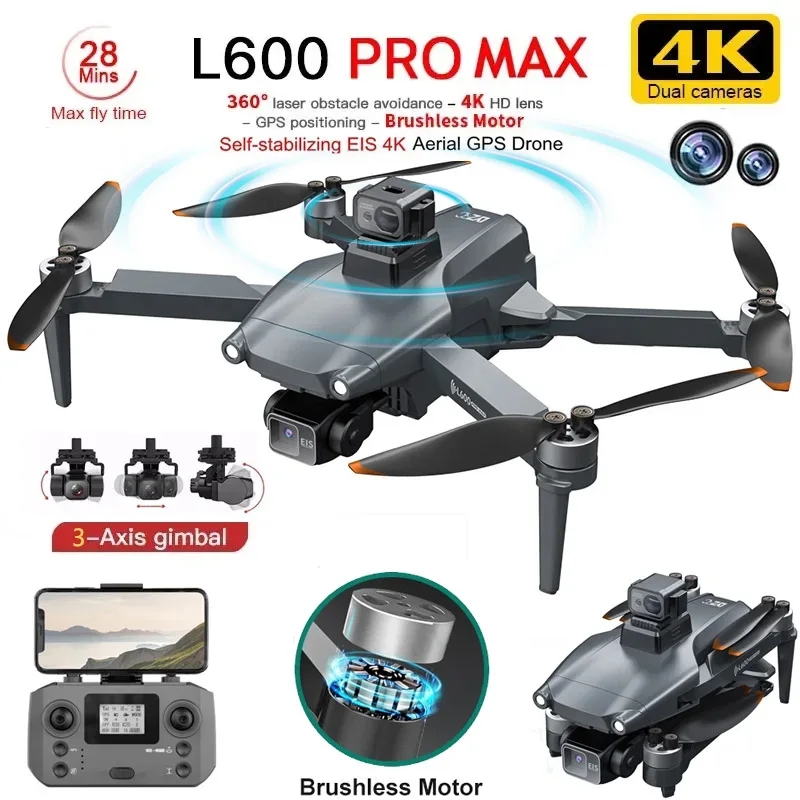 L600 プロマックス GPS ドローンプロフェッショナル  - Drone Gimbal 3 Axis のレビューと価格